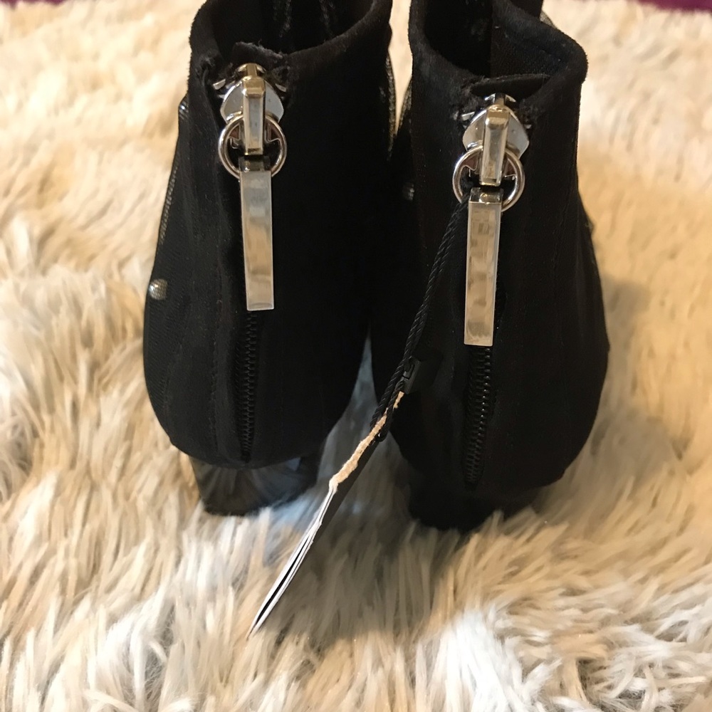 Zara Embellished Tulle & Pearl ankle Booties - Picture 5 of 8